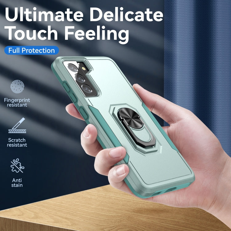 For Samsung Galay S21 FE Pioneer Armor Heavy Duty PC + TPU Shockproof Case with Holder