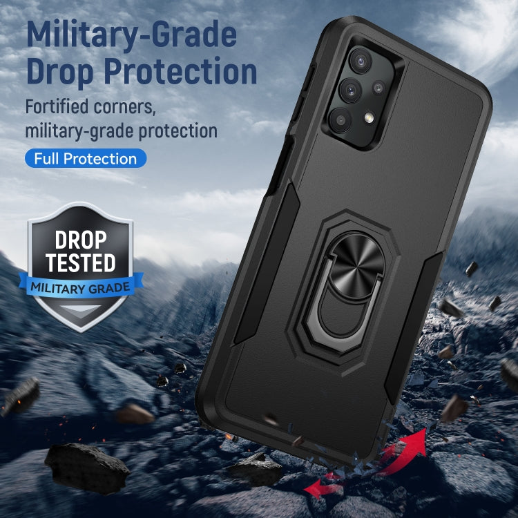 For Samsung Galay A32 5G Pioneer Armor Heavy Duty PC + TPU Shockproof Case with Holder