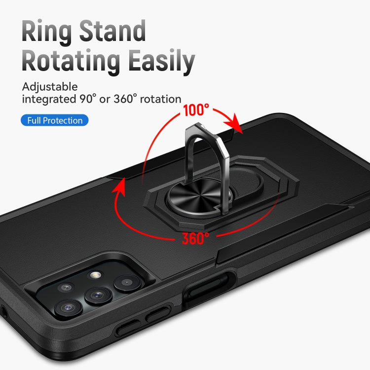 For Samsung Galay A32 5G Pioneer Armor Heavy Duty PC + TPU Shockproof Case with Holder