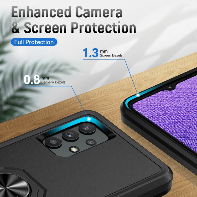 For Samsung Galay A32 5G Pioneer Armor Heavy Duty PC + TPU Shockproof Case with Holder