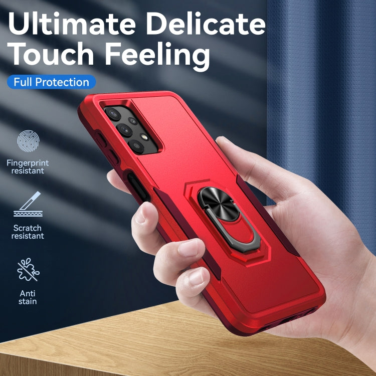 For Samsung Galay A32 5G Pioneer Armor Heavy Duty PC + TPU Shockproof Case with Holder