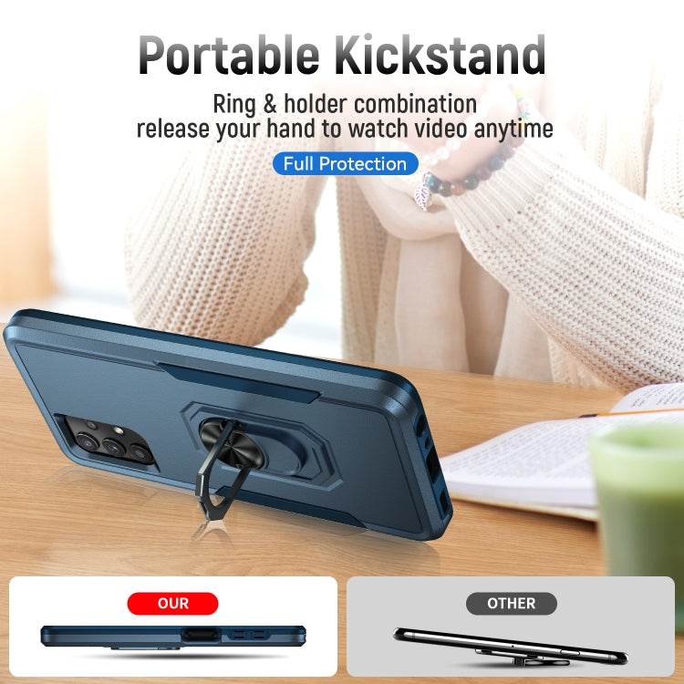 For Samsung Galay A32 5G Pioneer Armor Heavy Duty PC + TPU Shockproof Case with Holder