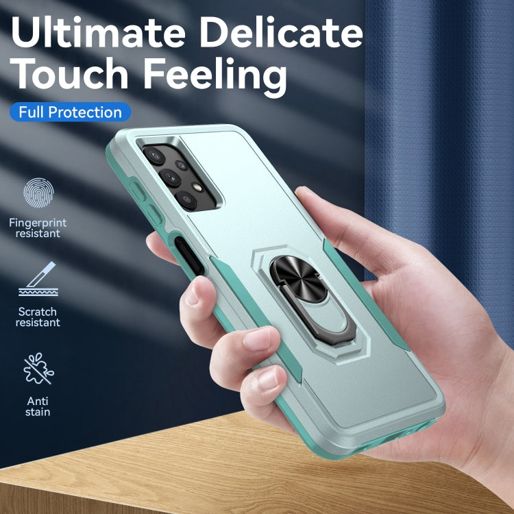 For Samsung Galay A32 5G Pioneer Armor Heavy Duty PC + TPU Shockproof Case with Holder