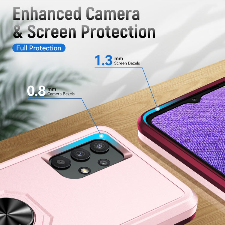 For Samsung Galay A32 4G Pioneer Armor Heavy Duty PC + TPU Shockproof Case with Holder