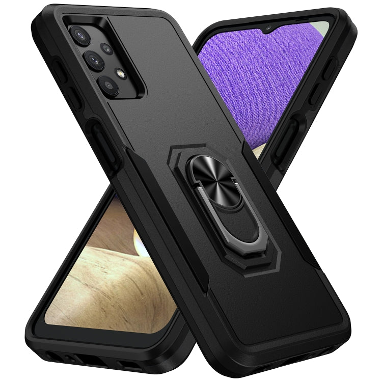 For Samsung Galay A32 4G Pioneer Armor Heavy Duty PC + TPU Shockproof Case with Holder