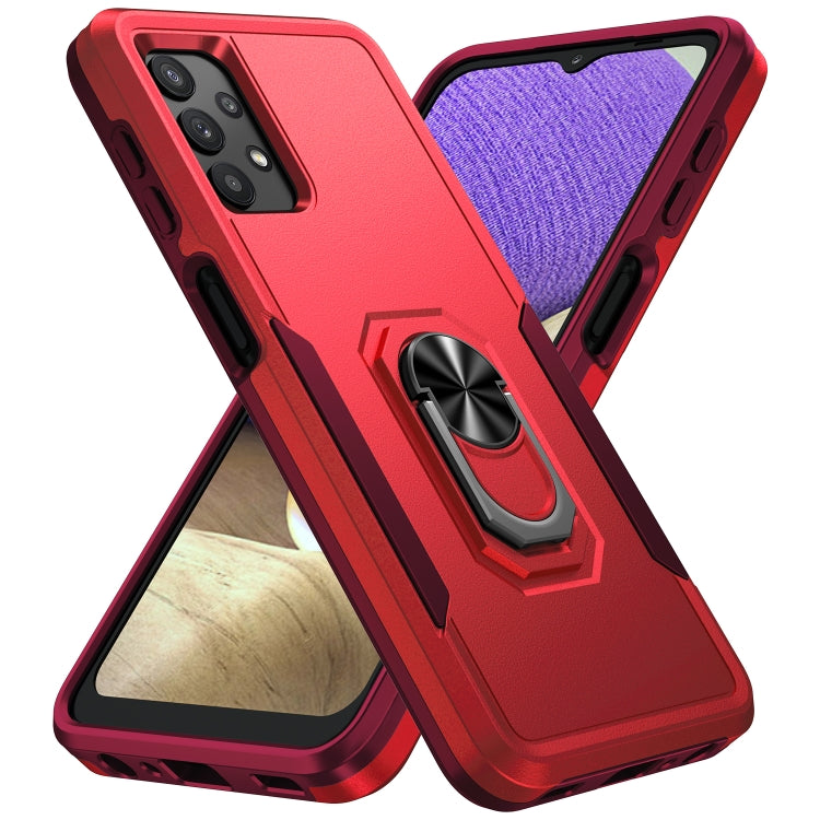 For Samsung Galay A32 4G Pioneer Armor Heavy Duty PC + TPU Shockproof Case with Holder