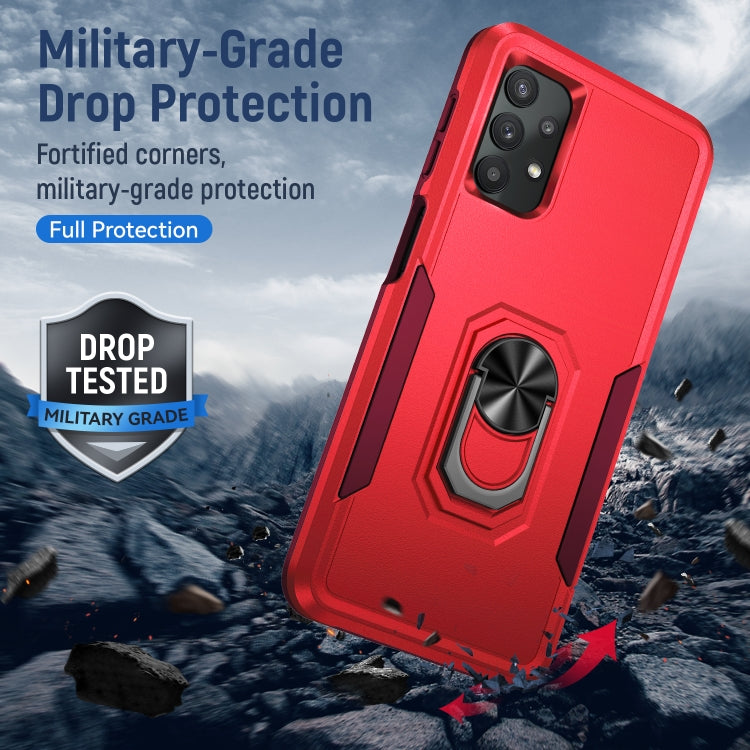 For Samsung Galay A32 4G Pioneer Armor Heavy Duty PC + TPU Shockproof Case with Holder