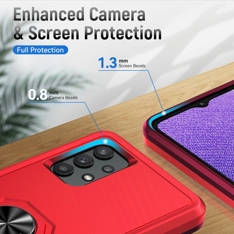 For Samsung Galay A32 4G Pioneer Armor Heavy Duty PC + TPU Shockproof Case with Holder