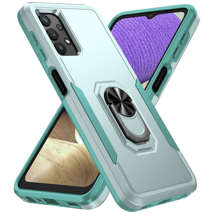 For Samsung Galay A32 4G Pioneer Armor Heavy Duty PC + TPU Shockproof Case with Holder