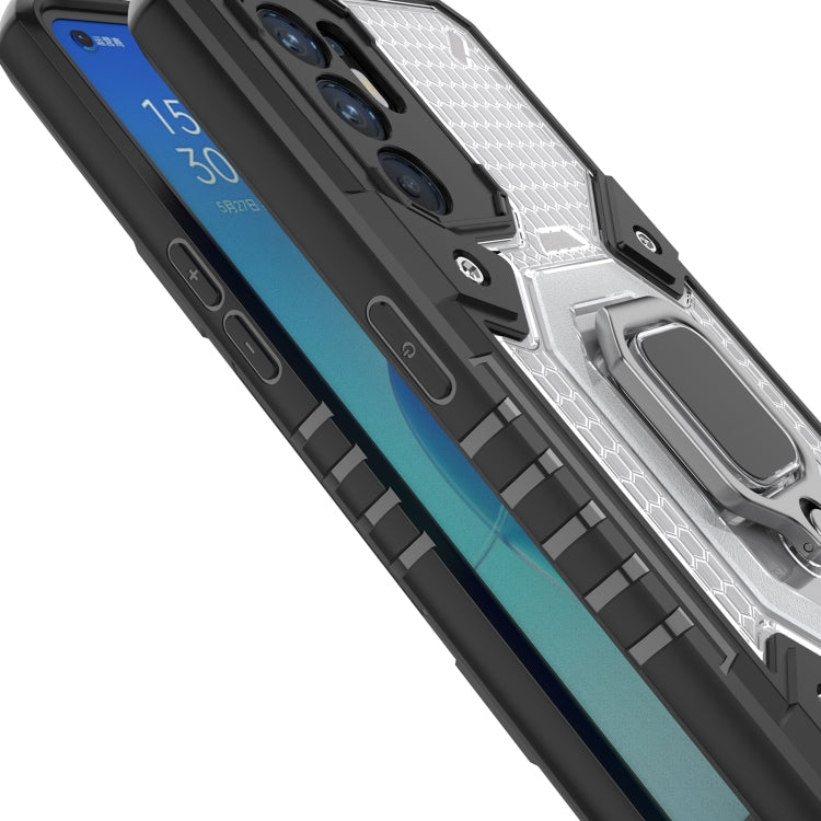 For OPPO Reno6 4G Overseas Version Space PC + TPU Ring Holder Protective Case