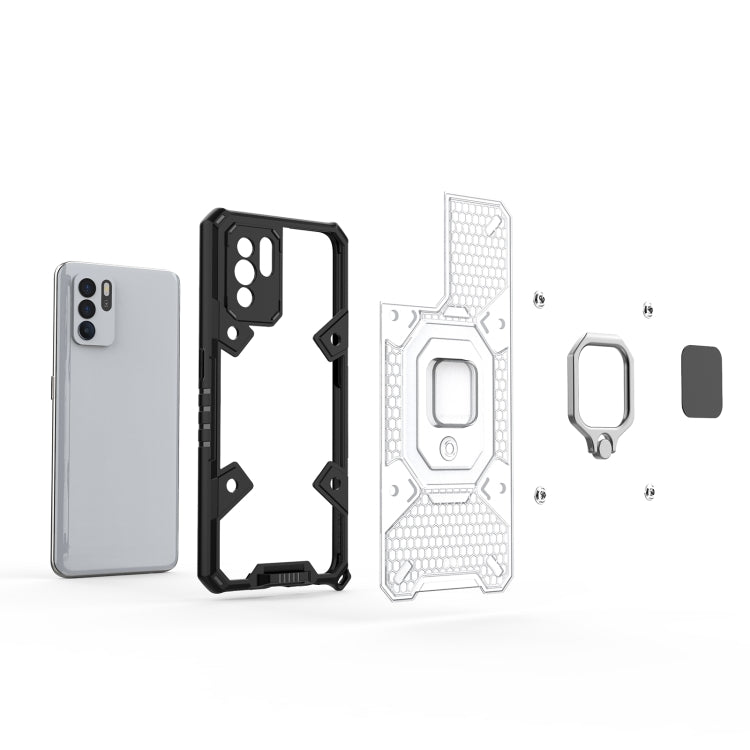 For OPPO Reno 6Z Space PC + TPU Ring Holder Protective Case