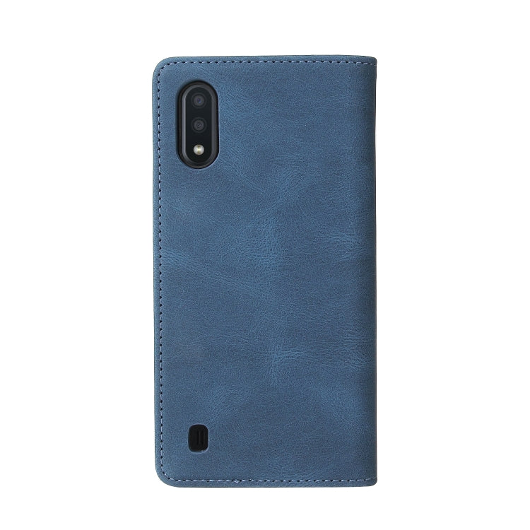 For Samsung Galaxy A01 EU Version Simple Suction Closure Horizontal Flip Leather Case with Holder & Card Slot & Wallet