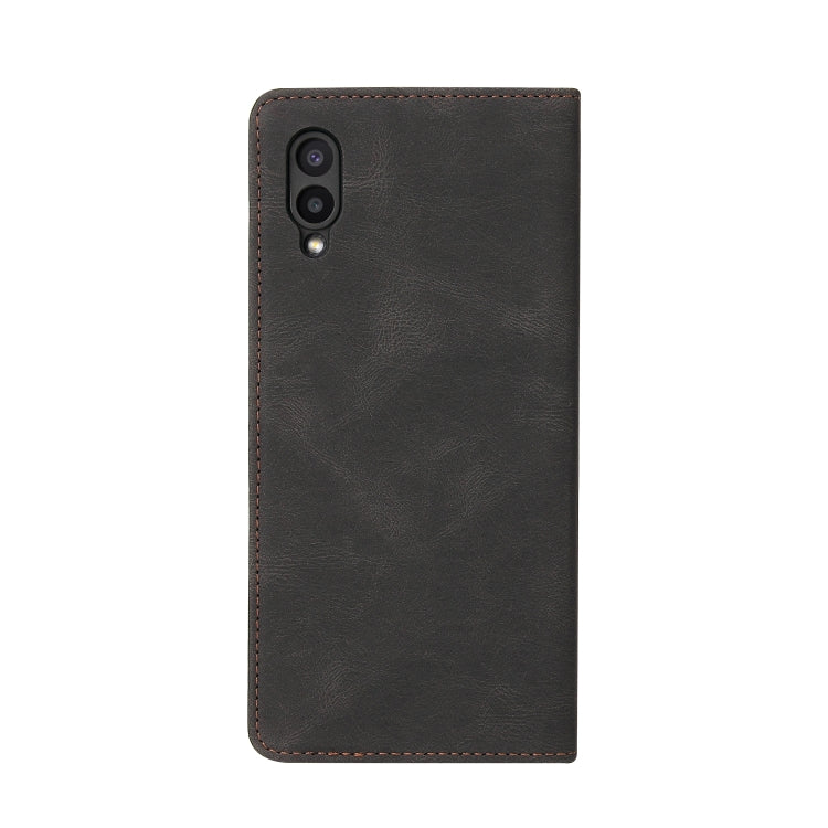 For Samsung Galaxy A02 Simple Suction Closure Horizontal Flip Leather Case with Holder & Card Slot & Wallet