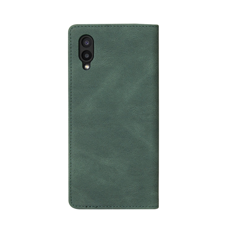 For Samsung Galaxy A02 Simple Suction Closure Horizontal Flip Leather Case with Holder & Card Slot & Wallet