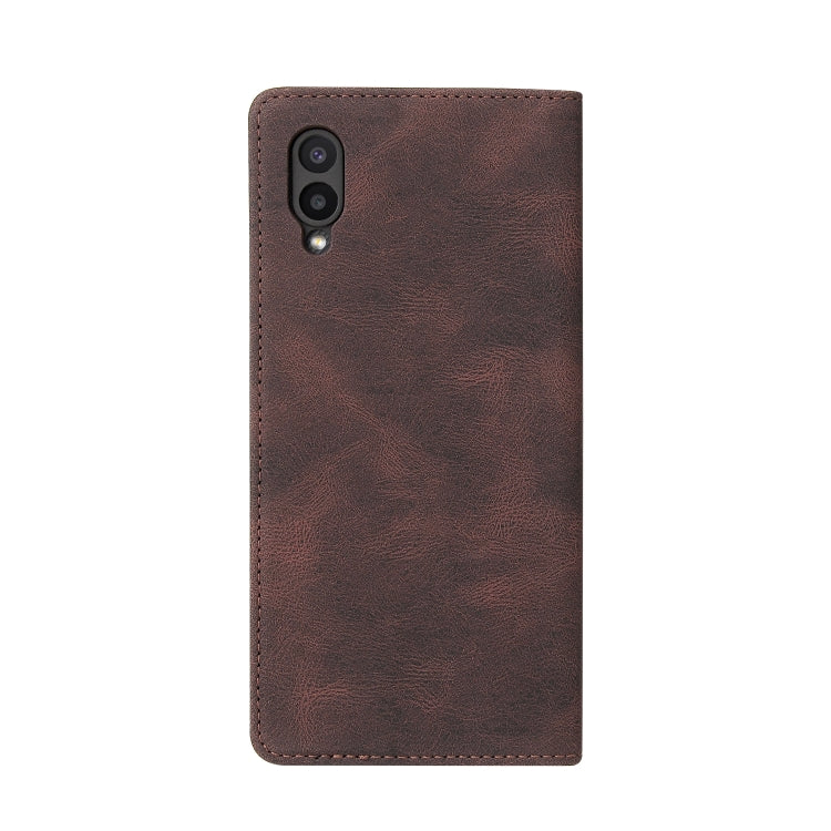 For Samsung Galaxy A02 Simple Suction Closure Horizontal Flip Leather Case with Holder & Card Slot & Wallet