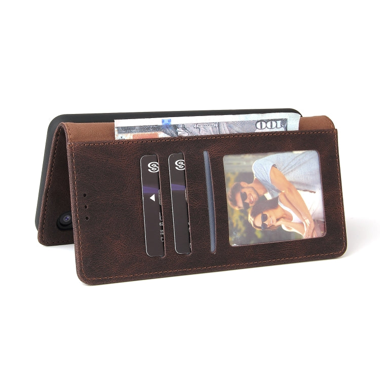 For Samsung Galaxy A02 Simple Suction Closure Horizontal Flip Leather Case with Holder & Card Slot & Wallet