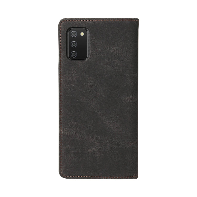 For Samsung Galaxy A02s Simple Suction Closure Horizontal Flip Leather Case with Holder & Card Slot & Wallet