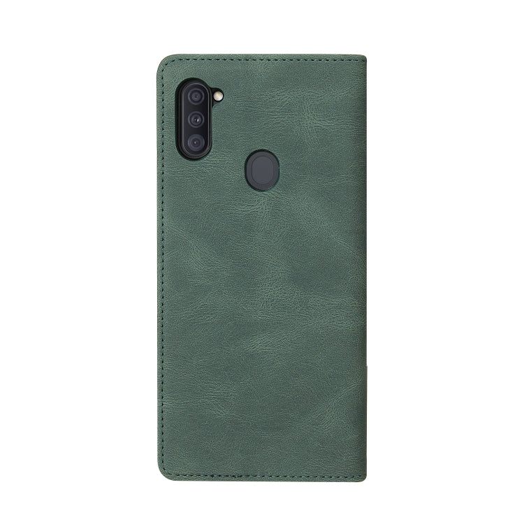 For Samsung Galaxy A11 EU Version Simple Suction Closure Horizontal Flip Leather Case with Holder & Card Slot & Wallet