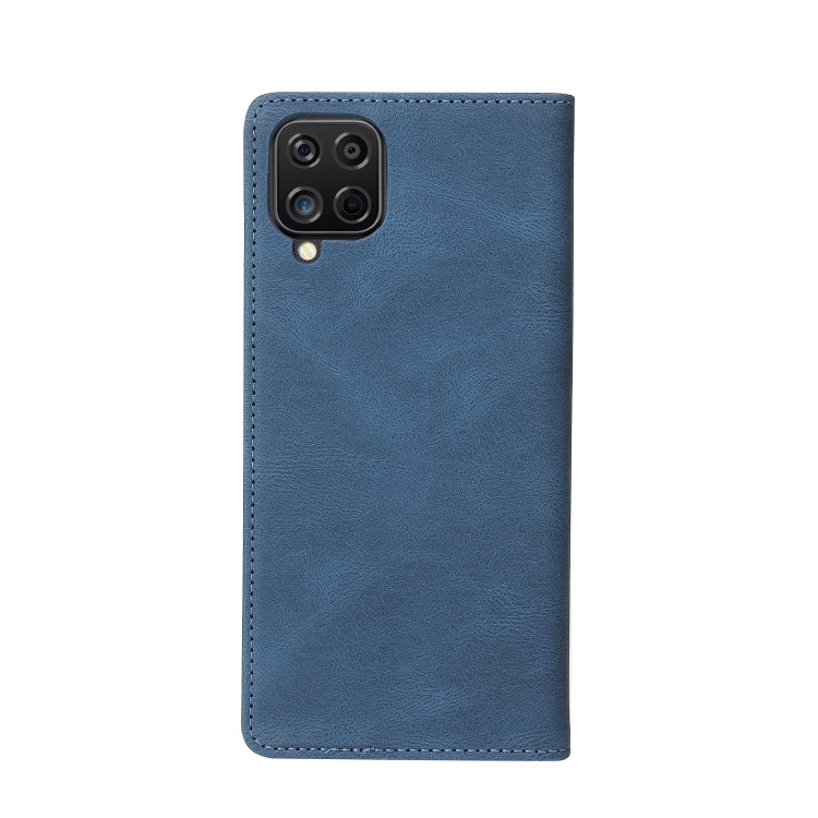 For Samsung Galaxy A12 Simple Suction Closure Horizontal Flip Leather Case with Holder & Card Slot & Wallet