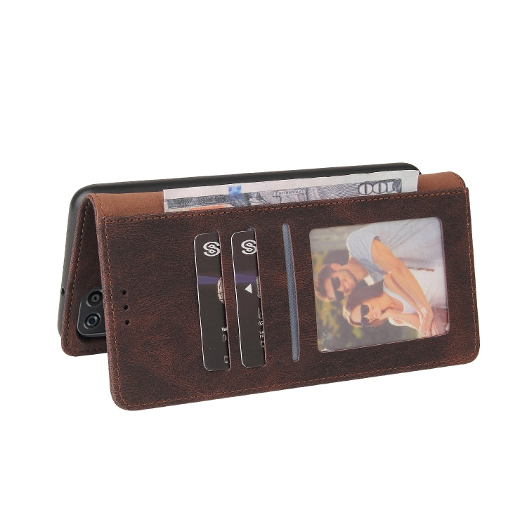 For Samsung Galaxy A12 Simple Suction Closure Horizontal Flip Leather Case with Holder & Card Slot & Wallet
