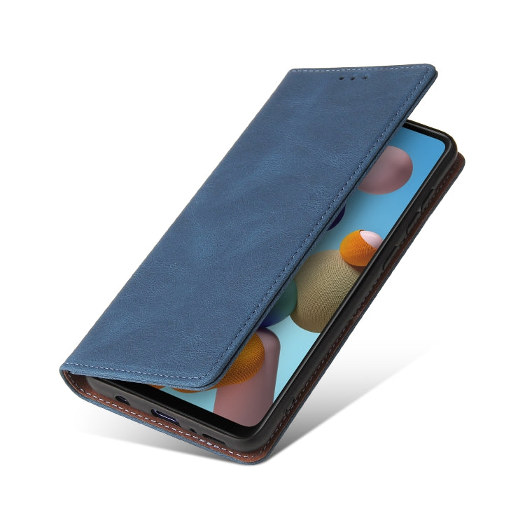 For Samsung Galaxy A21s Simple Suction Closure Horizontal Flip Leather Case with Holder & Card Slot & Wallet