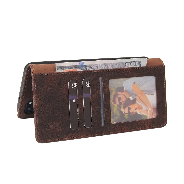 For Samsung Galaxy A21s Simple Suction Closure Horizontal Flip Leather Case with Holder & Card Slot & Wallet
