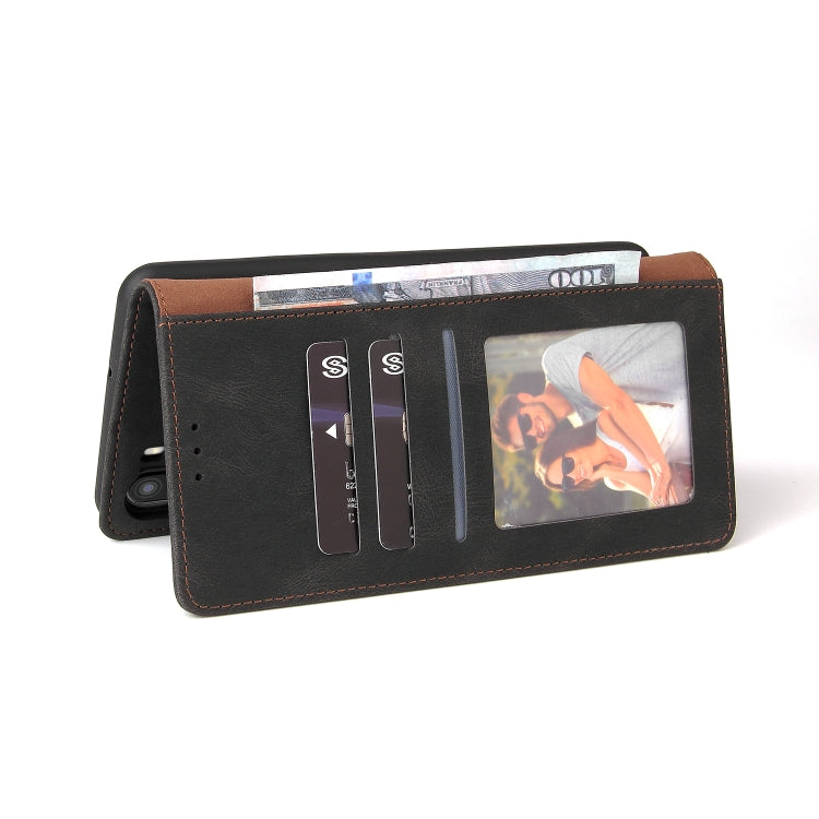 For Samsung Galaxy A21 EU Version Simple Suction Closure Horizontal Flip Leather Case with Holder & Card Slot & Wallet