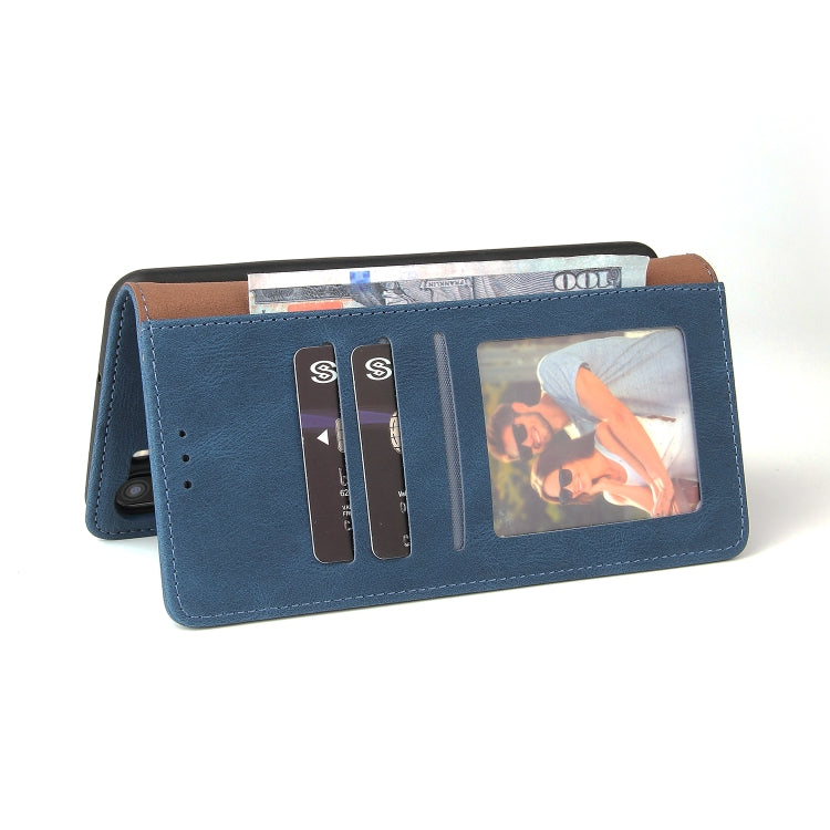 For Samsung Galaxy A21 EU Version Simple Suction Closure Horizontal Flip Leather Case with Holder & Card Slot & Wallet