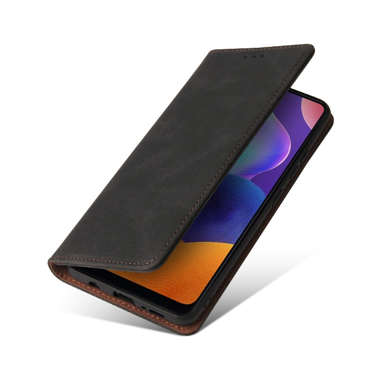 For Samsung Galaxy A31 Simple Suction Closure Horizontal Flip Leather Case with Holder & Card Slot & Wallet