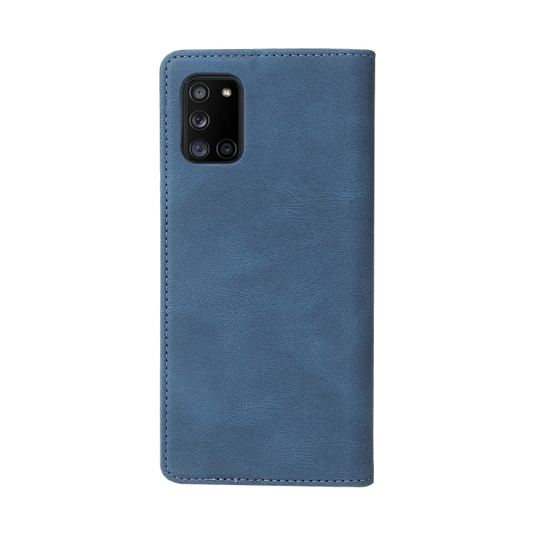 For Samsung Galaxy A31 Simple Suction Closure Horizontal Flip Leather Case with Holder & Card Slot & Wallet