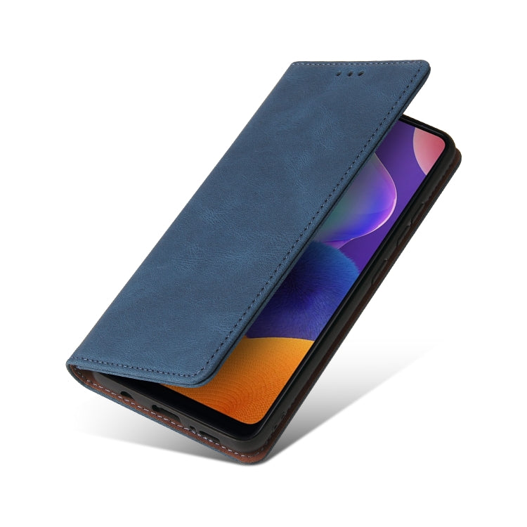 For Samsung Galaxy A31 Simple Suction Closure Horizontal Flip Leather Case with Holder & Card Slot & Wallet