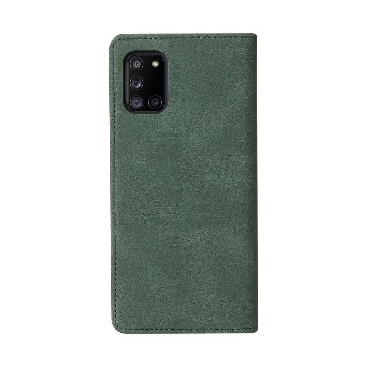 For Samsung Galaxy A31 Simple Suction Closure Horizontal Flip Leather Case with Holder & Card Slot & Wallet