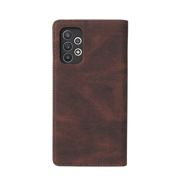 For Samsung Galaxy A32 4G Simple Suction Closure Horizontal Flip Leather Case with Holder & Card Slot & Wallet