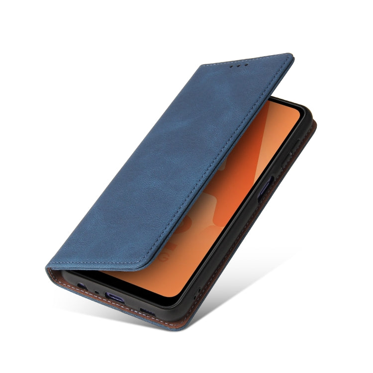 For Samsung Galaxy A32 5G Simple Suction Closure Horizontal Flip Leather Case with Holder & Card Slot & Wallet