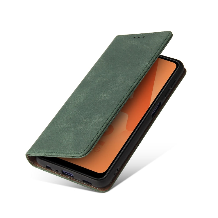 For Samsung Galaxy A32 5G Simple Suction Closure Horizontal Flip Leather Case with Holder & Card Slot & Wallet