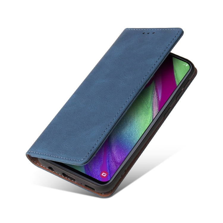 For Samsung Galaxy A40 Simple Suction Closure Horizontal Flip Leather Case with Holder & Card Slot & Wallet