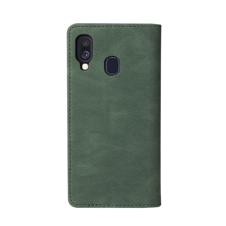 For Samsung Galaxy A40 Simple Suction Closure Horizontal Flip Leather Case with Holder & Card Slot & Wallet