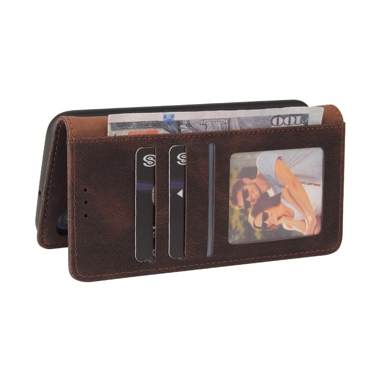 For Samsung Galaxy A40 Simple Suction Closure Horizontal Flip Leather Case with Holder & Card Slot & Wallet
