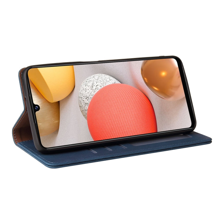 For Samsung Galaxy A42 5G Simple Suction Closure Horizontal Flip Leather Case with Holder & Card Slot & Wallet