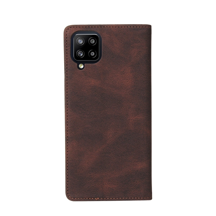 For Samsung Galaxy A42 5G Simple Suction Closure Horizontal Flip Leather Case with Holder & Card Slot & Wallet