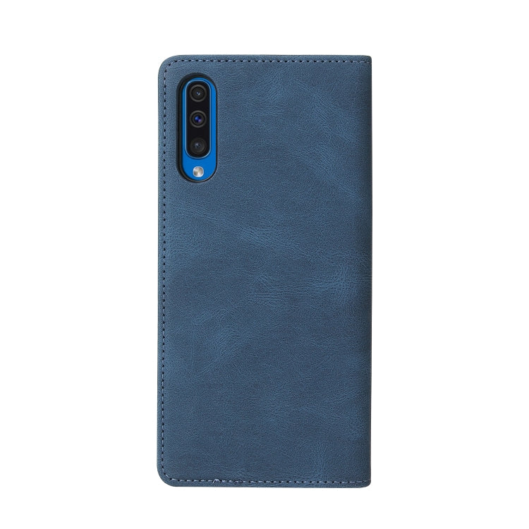 For Samsung Galaxy A50 Simple Suction Closure Horizontal Flip Leather Case with Holder & Card Slot & Wallet