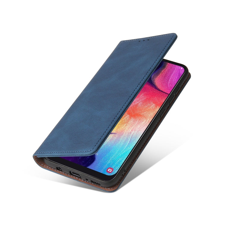 For Samsung Galaxy A50 Simple Suction Closure Horizontal Flip Leather Case with Holder & Card Slot & Wallet