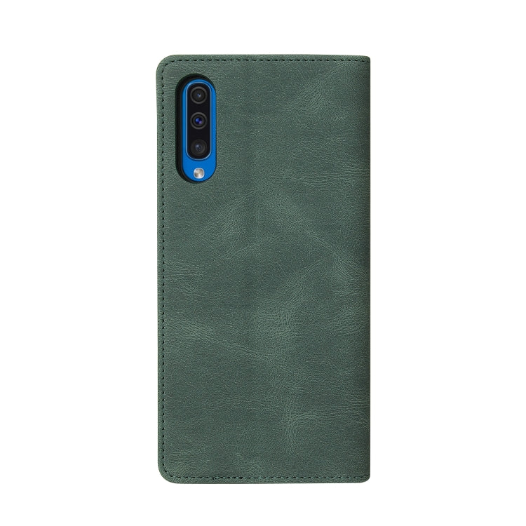 For Samsung Galaxy A50 Simple Suction Closure Horizontal Flip Leather Case with Holder & Card Slot & Wallet
