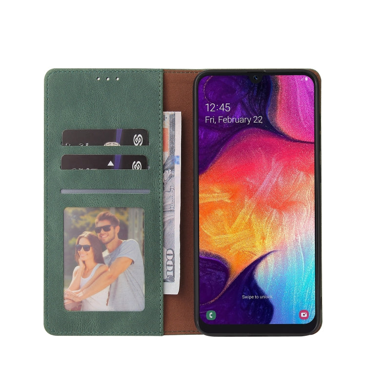 For Samsung Galaxy A50 Simple Suction Closure Horizontal Flip Leather Case with Holder & Card Slot & Wallet