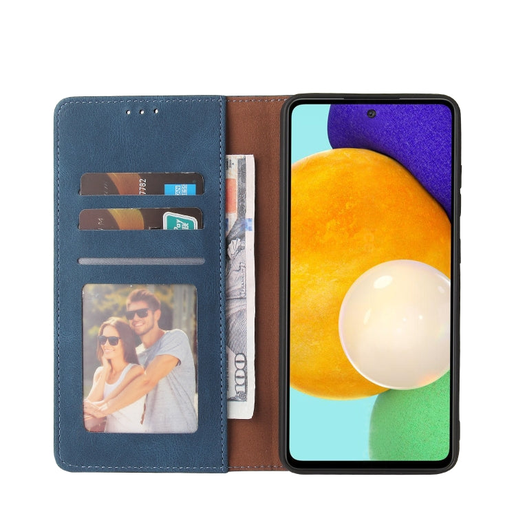 For Samsung Galaxy A52 5G / 4G Simple Suction Closure Horizontal Flip Leather Case with Holder & Card Slot & Wallet