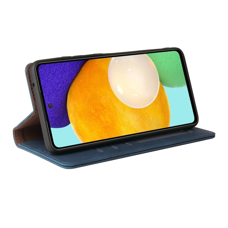 For Samsung Galaxy A52 5G / 4G Simple Suction Closure Horizontal Flip Leather Case with Holder & Card Slot & Wallet
