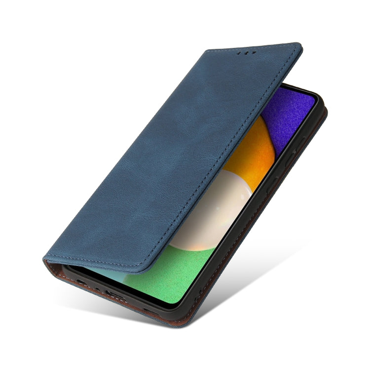 For Samsung Galaxy A52 5G / 4G Simple Suction Closure Horizontal Flip Leather Case with Holder & Card Slot & Wallet