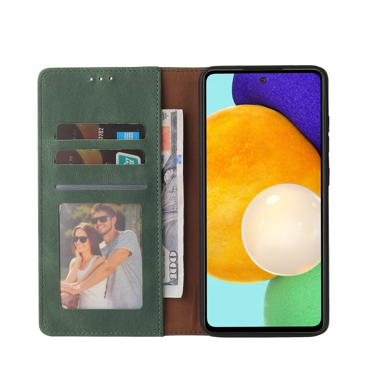 For Samsung Galaxy A52 5G / 4G Simple Suction Closure Horizontal Flip Leather Case with Holder & Card Slot & Wallet