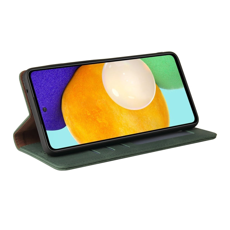 For Samsung Galaxy A52 5G / 4G Simple Suction Closure Horizontal Flip Leather Case with Holder & Card Slot & Wallet