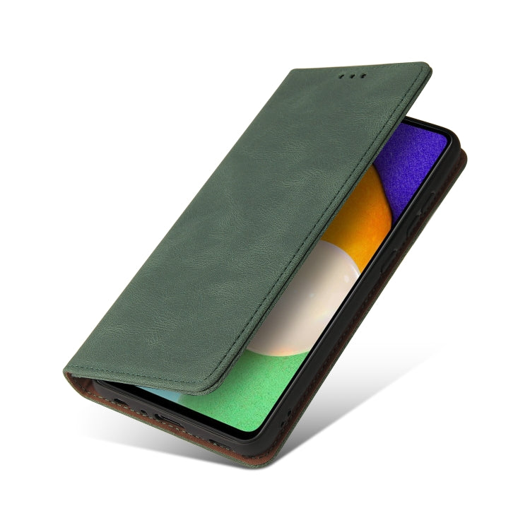 For Samsung Galaxy A52 5G / 4G Simple Suction Closure Horizontal Flip Leather Case with Holder & Card Slot & Wallet